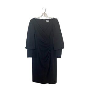 Calvin Klein Long Sleeve Sheeth Black Dress